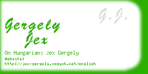 gergely jex business card